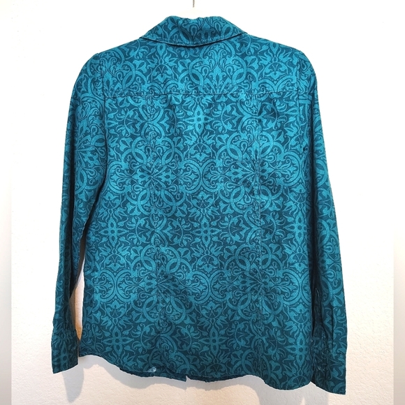 Croft & Barrow Teal 🩵 Paisley Shirt - Picture 3 of 3